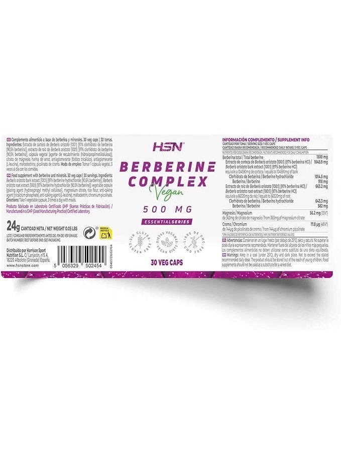 أتش أس أن بربرين ٥٠٠ ملغ من HSN | ٣٠ كبسولة نباتية، ما يعادل ١٦٥٨٠٠ ملغ من مستخلص الجذر (١٦٥٨ ملغ من المستخلص، ١٠٠٪ بربرين هيدروكلوريد) لكل جرعة يومية | تركيز أعلى ١٠٠ مرة | غير معدل وراثيًا، نباتي، خالٍ من الغلوتين - Image 2